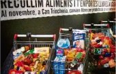 Carros plens d´aliments recollits a la campanya